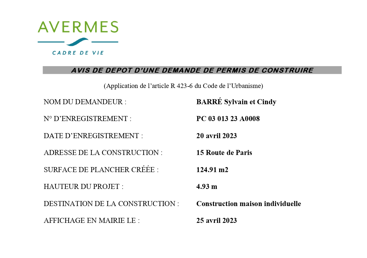 PC 23A0008 BARRÉ