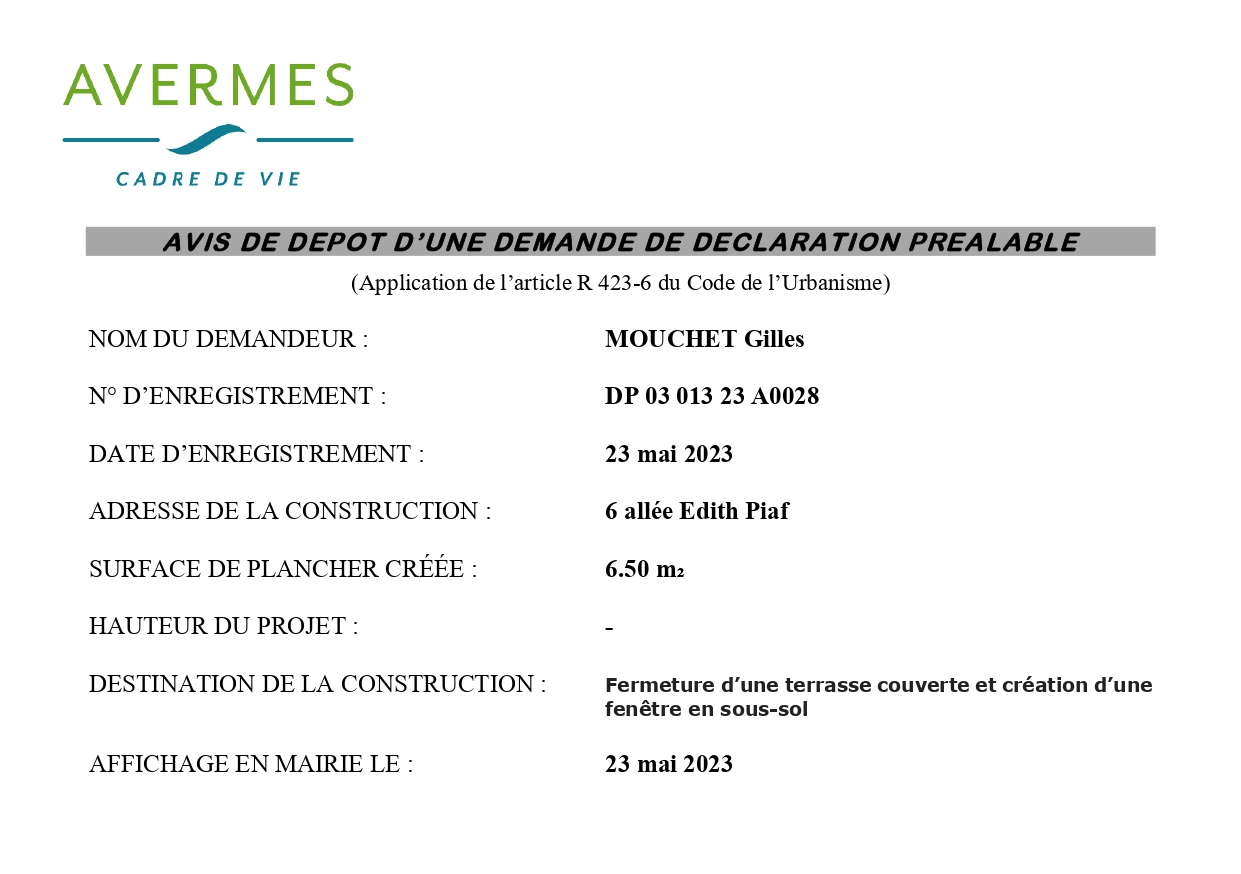 DP 23A0028 MOUCHET Gilles