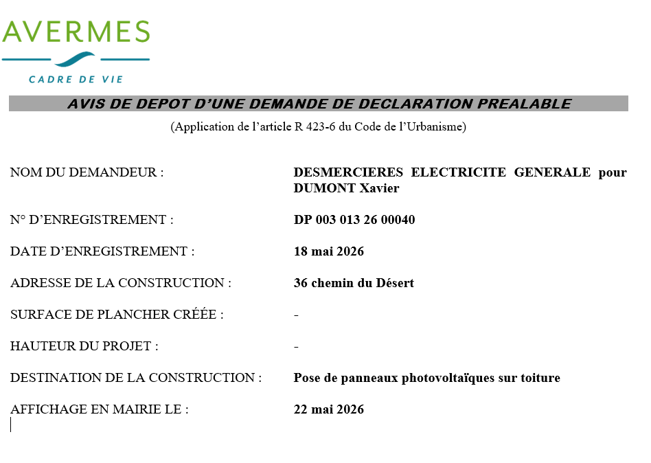 DESMERCIERES POUR DUMONT