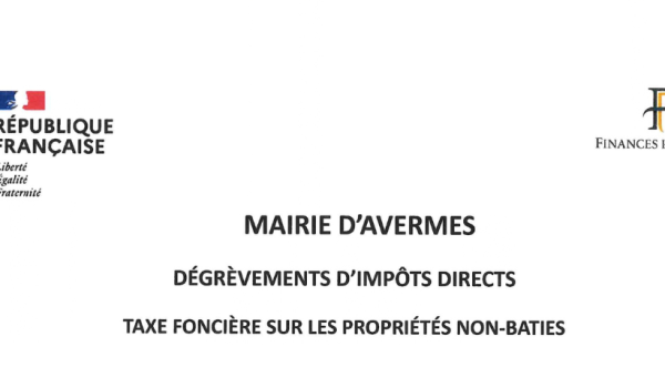 Dégrèvements d'impôts directs Taxe foncière sur les propriétés non-baties